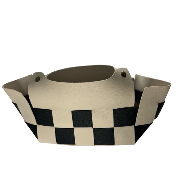 Handmade PU Leather Woven Tissue Box Cover - Modern Rectangular Holder - Picture 3 of 10